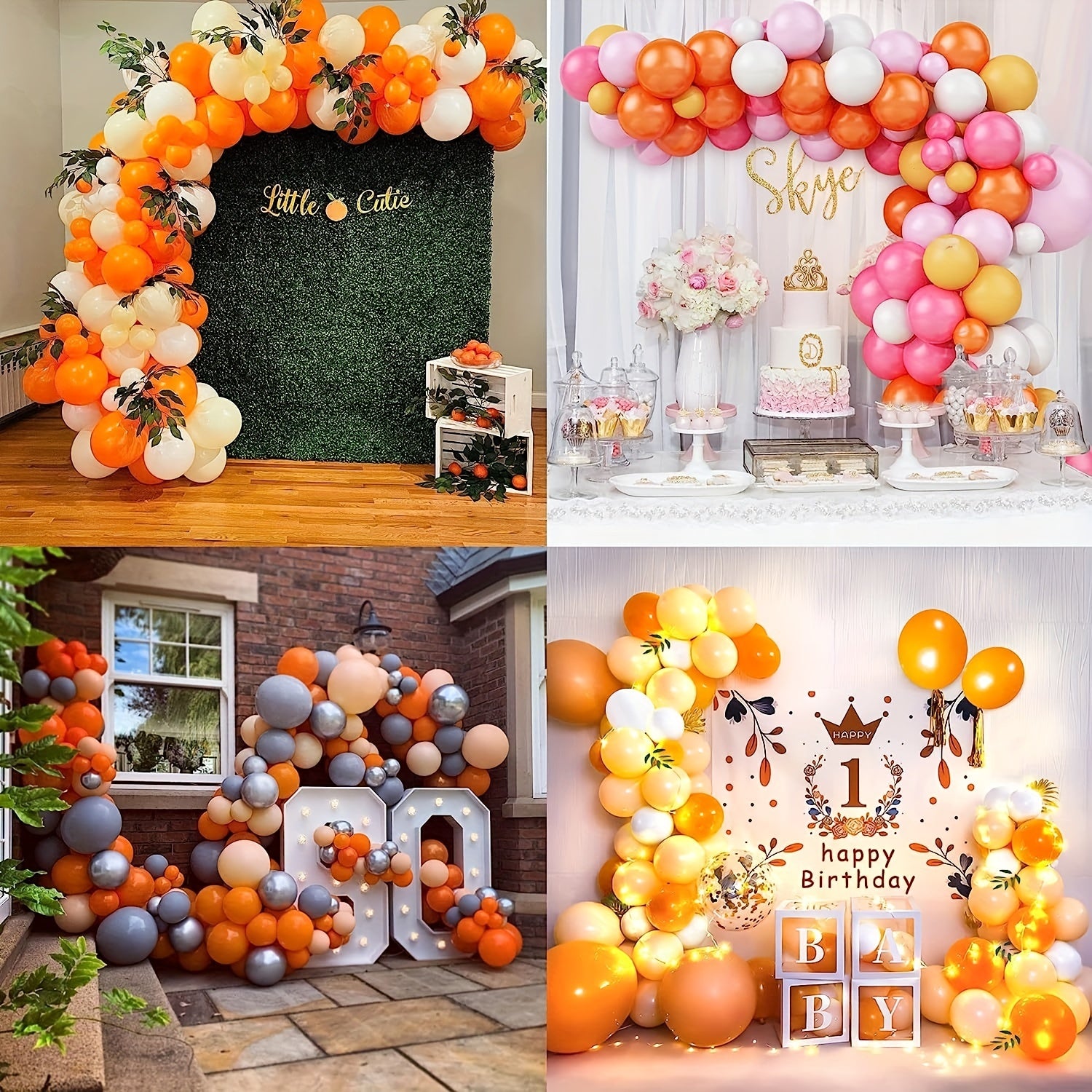 30pcs 12in Matte Burnt Orange Latex Balloons Halloween Party Decor Supplies