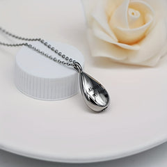 Teardrop Cremation Jewelry For Pet & Human Ashes Memorial Urn Necklace