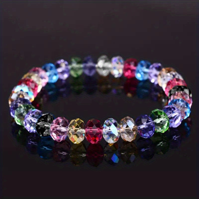 Crystal Acrylic Beaded Bracelet Minimalist Hand Jewelry For Women & Girls