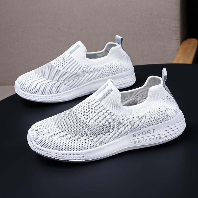 Boys' Woven Knit Slip On Sock Shoes Comfy Non Slip Sneakers