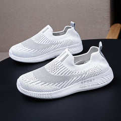 Boys' Woven Knit Slip On Sock Shoes Comfy Non Slip Sneakers