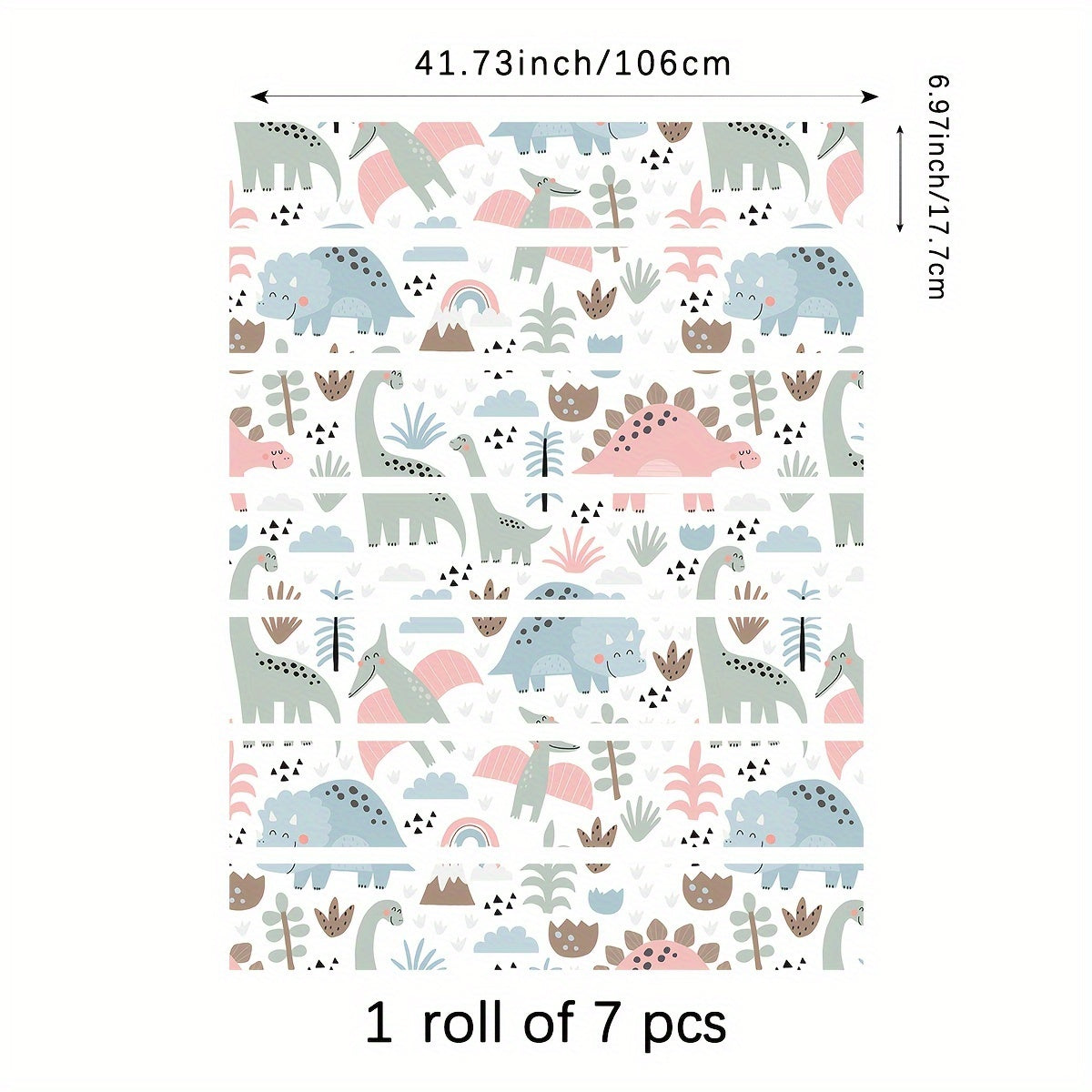 7pcs Dinosaur Stair and Drawer Stickers