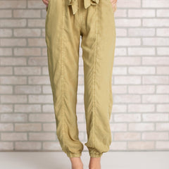 High Waist Strappy Jogger Pants With Pockets