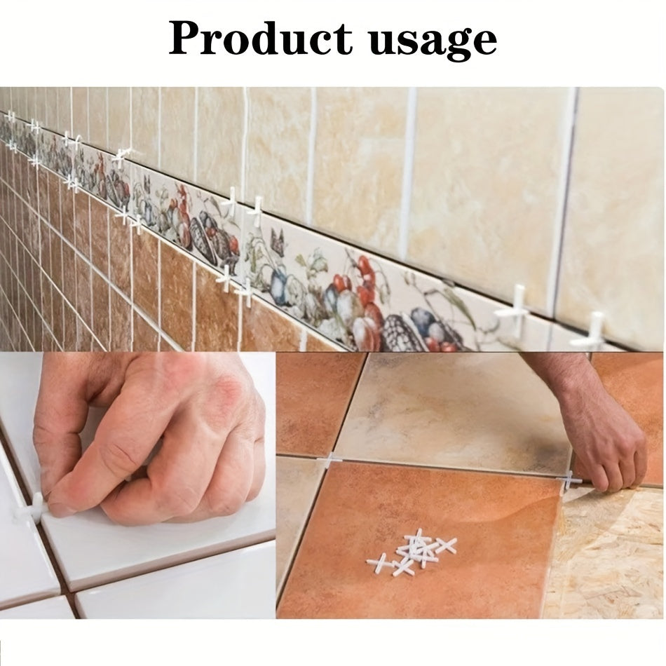 100pcs Tile Spacer Cross Plastic Tile Ceramic Gap Locator Leveler