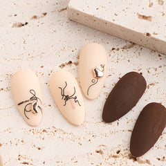 Geometric 3D Nail Art Stickers - Easy to Apply Abstract Decals