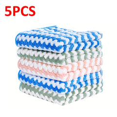 10pcs Damaskeen Wash Cloths Coral Fleece Microfiber Dish Towels
