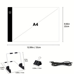 LED Light Box For Tracing Pad USB Powered Light Board