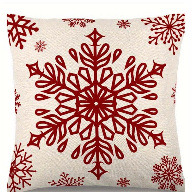 Christmas Pillowcase Elk Snowflake Home Sofa Decoration Cover 45x45cm