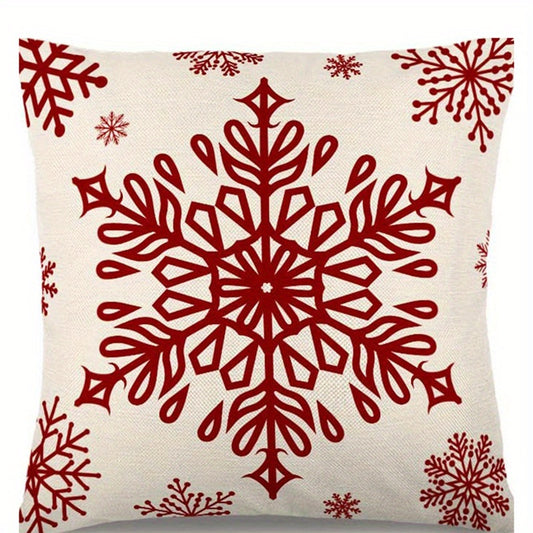 Christmas Pillowcase Elk Snowflake Home Sofa Decoration Cover 45x45cm