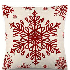 Christmas Pillowcase Elk Snowflake Home Sofa Decoration Cover 45x45cm