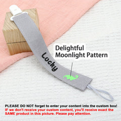 Personalized Cotton Pacifier Clip with Baby Name