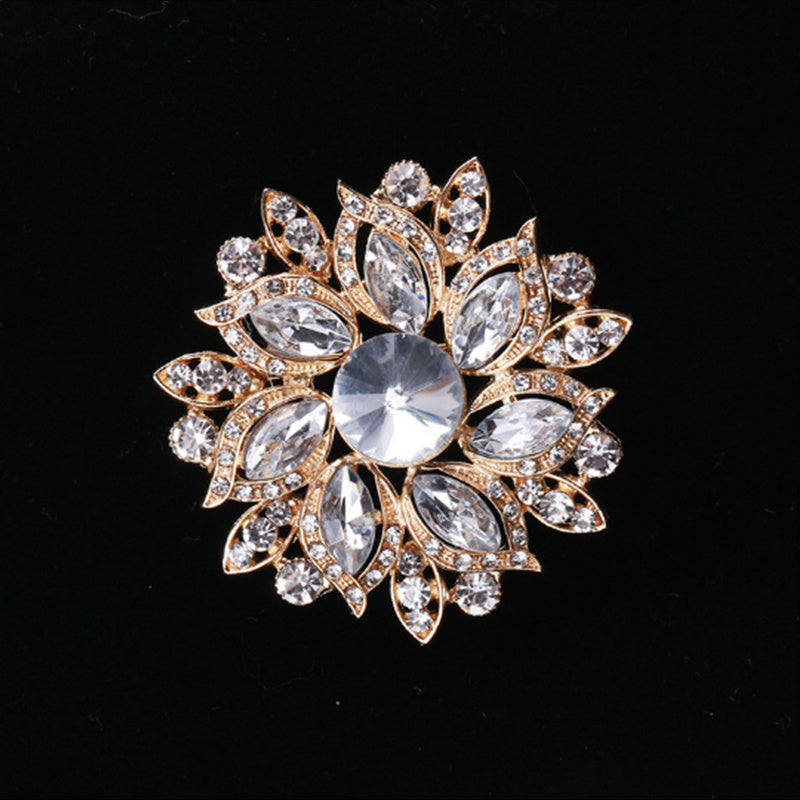 Rhinestone Floral Brooch Women's Accessories Fine Jewelry