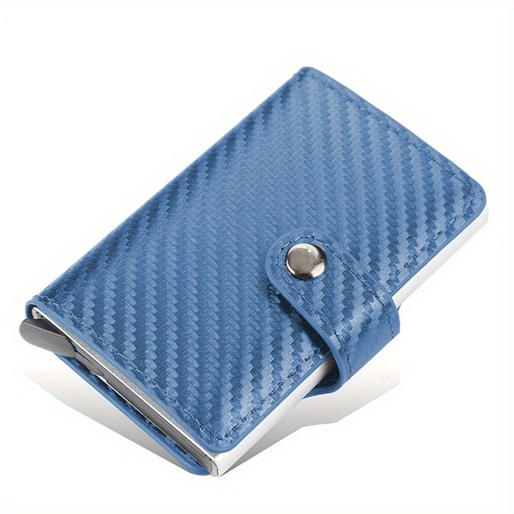 Men's Carbon Fiber Buckle Card Holder RFID Blocking