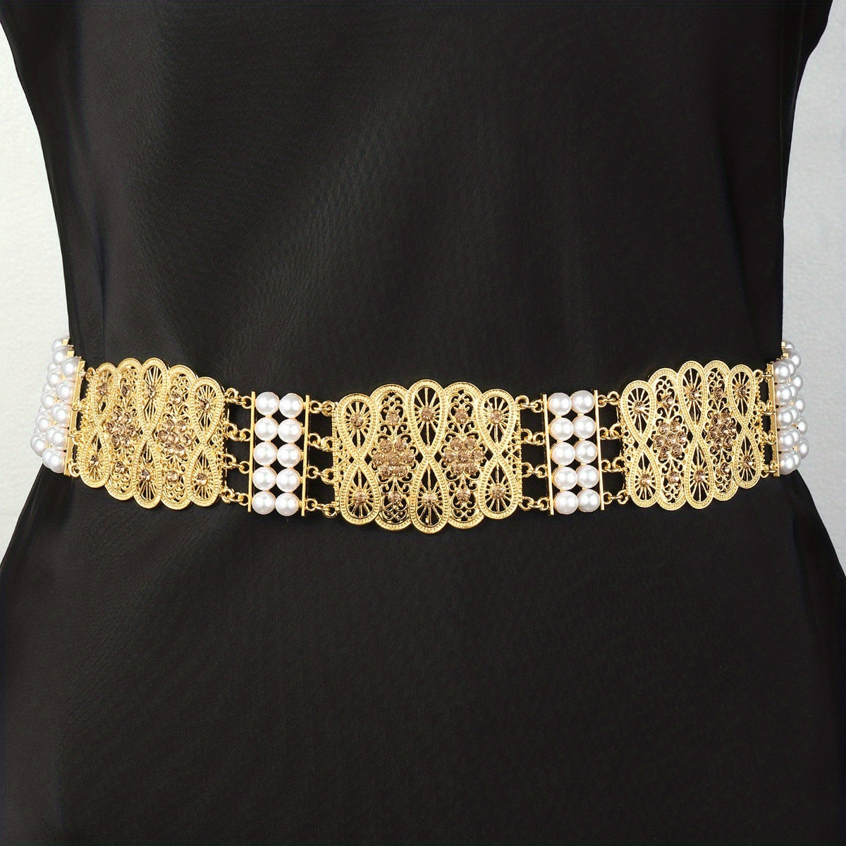 Boho Waist Chain Bead Belt Rhinestone Belly Dance Belt