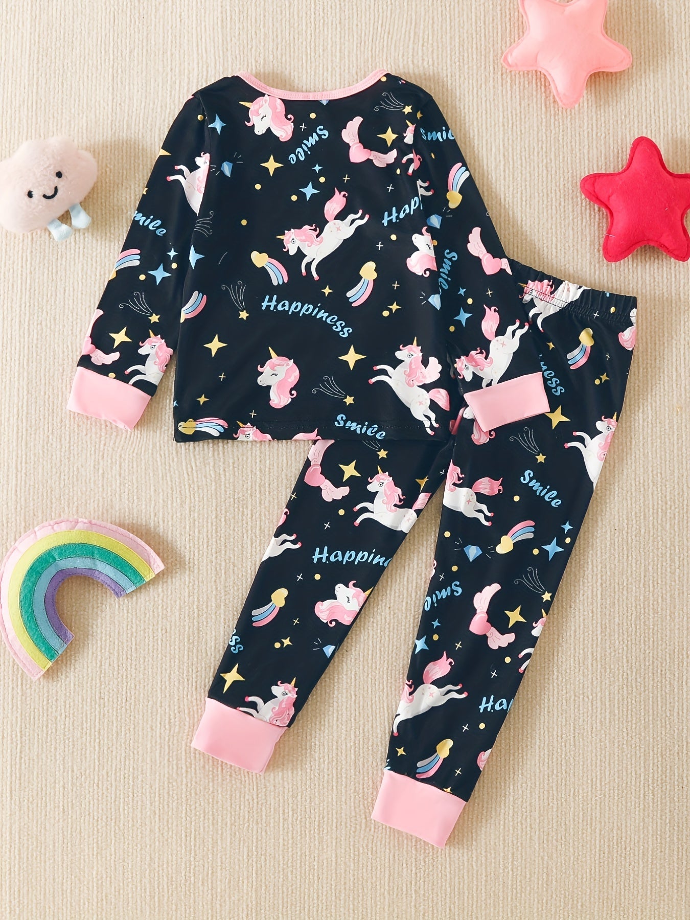 Girls Unicorn Pajamas Set, Perfect for Autumn & Spring