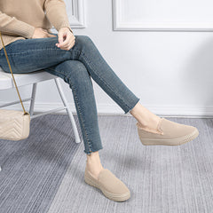 Women's Plush Lined Flat Loafers Soft & Warm Slip On Shoes