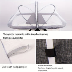 Portable Multifunctional Crib with Wheels for Newborns