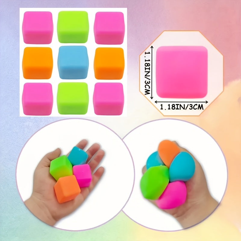 Sensory Toy Pressure Cube Pinch Ball 10pcs