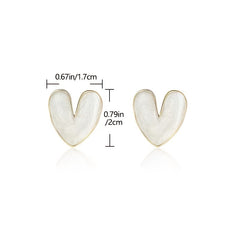 Heart Stud Earrings Personality Ear Jewelry For Women