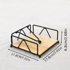 Iron Napkin Holder Classic Arc Series Three door Paper Towel Clip