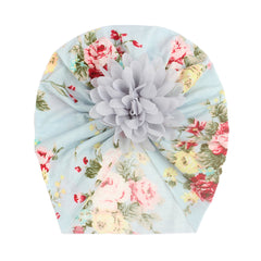 Chiffon Flower Baby Headscarf Cap for Daily Use