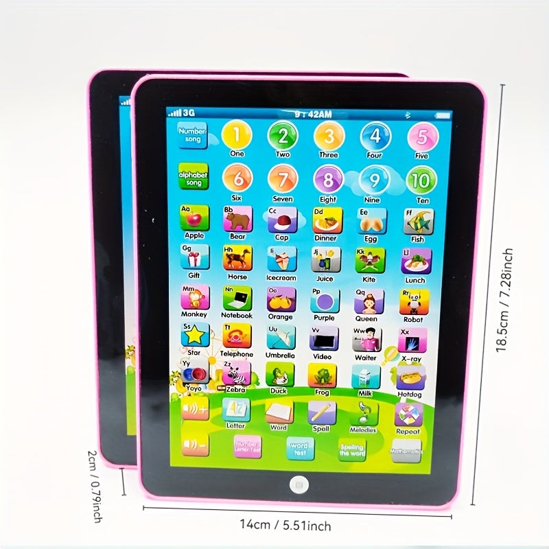 Kids Educational Tablet Touch & Voice Control English Vocabulary Nursery