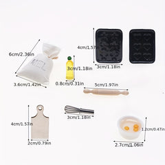 Dollhouse Kitchen Baking Props Model for DIY Scene Decoration