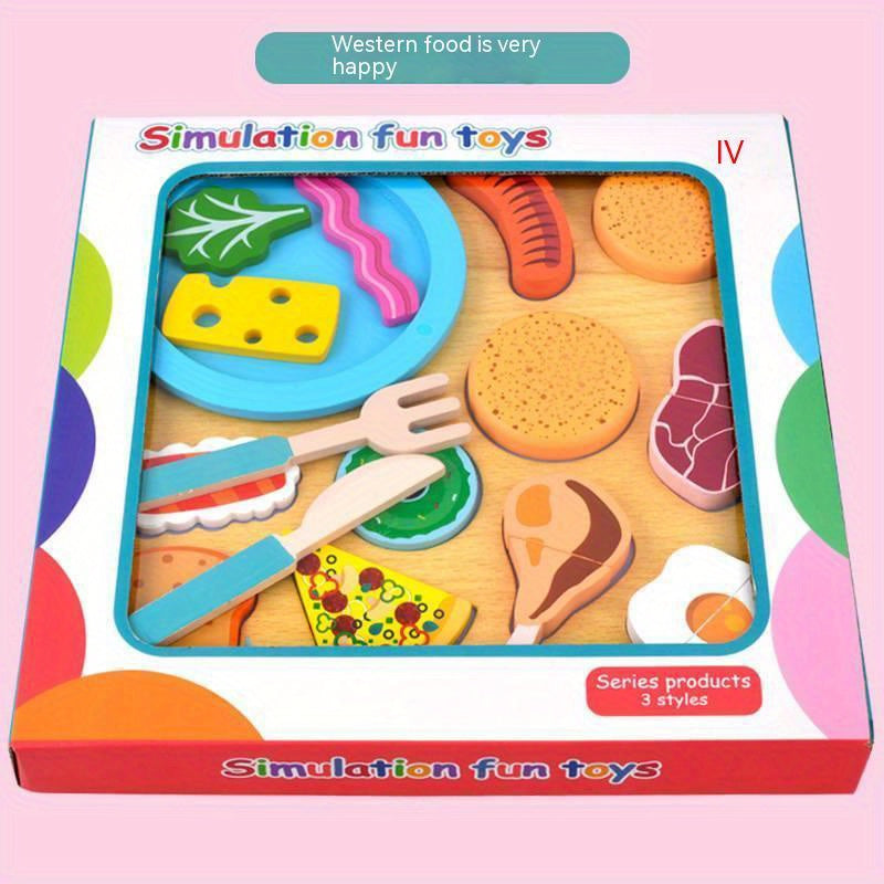Baby Wooden Building Blocks Fruit Vegetable Cognition Puzzle Toys