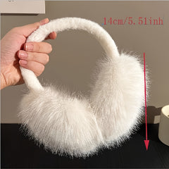 Plush Ear Warmer Soft Stretchable Foldable Ear Muffs Winter Warm Ear Cover