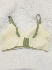 Colorblock Wireless Push Up Bra