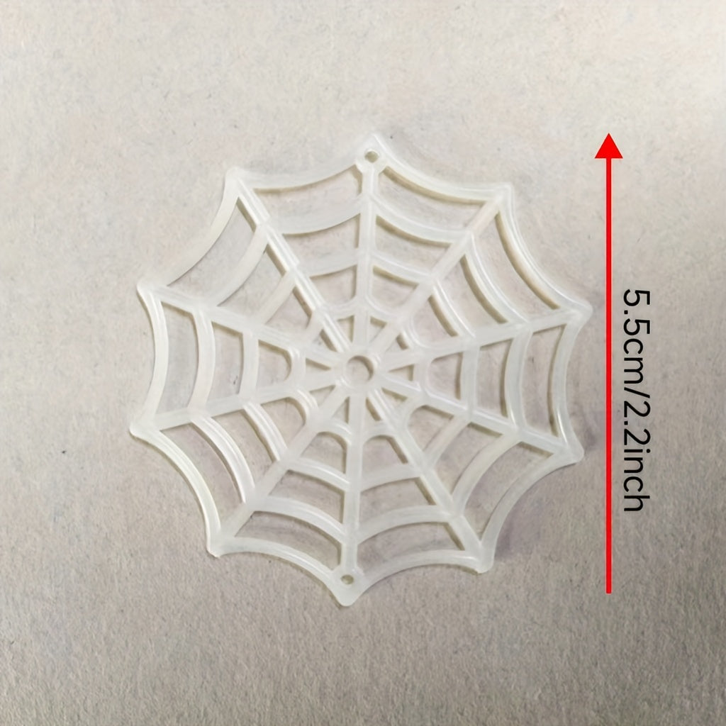 10pcs Glow-in-the-Dark Spider Webs - Halloween Prank Props & Decor