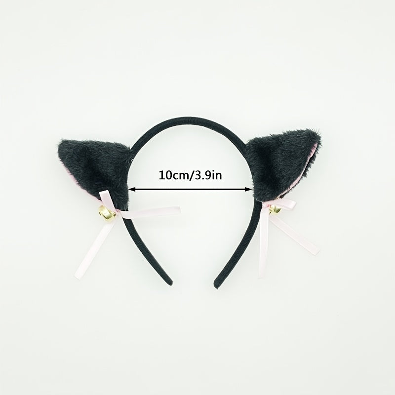 Cat Ears Bell Headband Girls Cosplay Lightweight Party Gift Hair Accessory