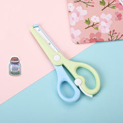 1pc Safety Scissors Macrame Anti-pinch Stretch Plastic Scissors