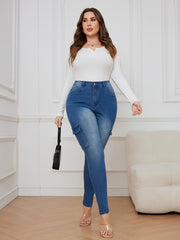  Skinny Cargo Jeans With Flap Pockets