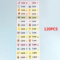 Personalized Name Stickers School Label Colorful