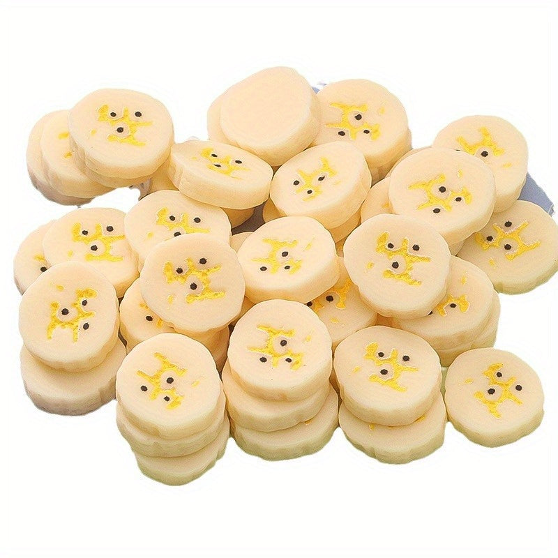 3D Banana Slices Playset for DIY Resin Decor - ABS Material