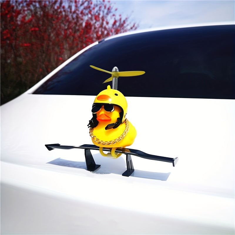 Mini Car Tail Little With Yellow Duck DIY Modified Decoration Ornaments