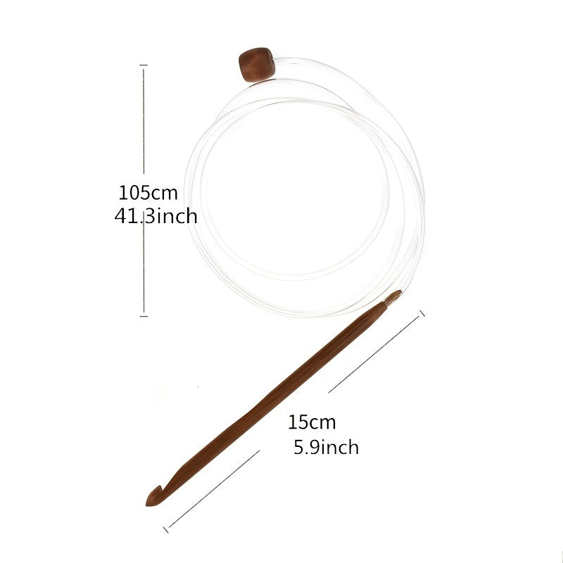 12pcs Carbonized Ring Crochet Knitting Needles DIY Knitting Tools