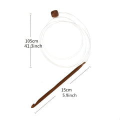 12pcs Carbonized Ring Crochet Knitting Needles DIY Knitting Tools