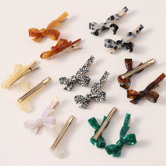 2pcs Gradient Bow Hair Clips for Women Girls