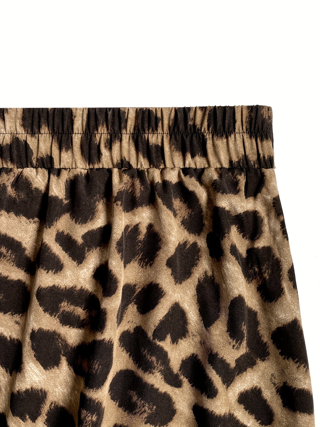  Leopard Print A-line Skirt