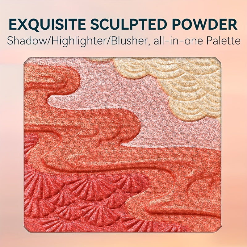 Shimmering Blush Palette for Contouring Highlighting 10g