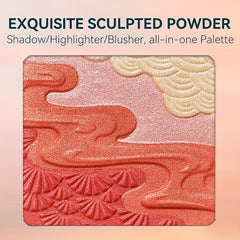 Shimmering Blush Palette for Contouring Highlighting 10g