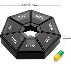 7 Grids Medicine Storage Box Pill Case Mini Jewelry Organizer Clamshell Portable