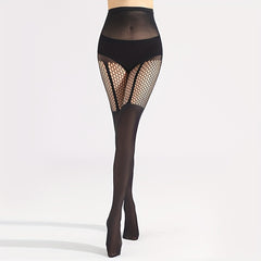 Jacquard Fishnet Tights High Wa...