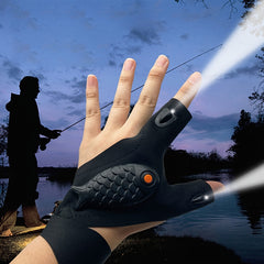 Rechargeable Flashlight Gloves Fingerless Gloves LED Lighting Finger Lamp