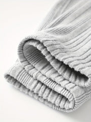  Ribbed Knit High Rise Stretch Pants