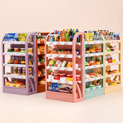 Mini Supermarket Shelf Food Play Set