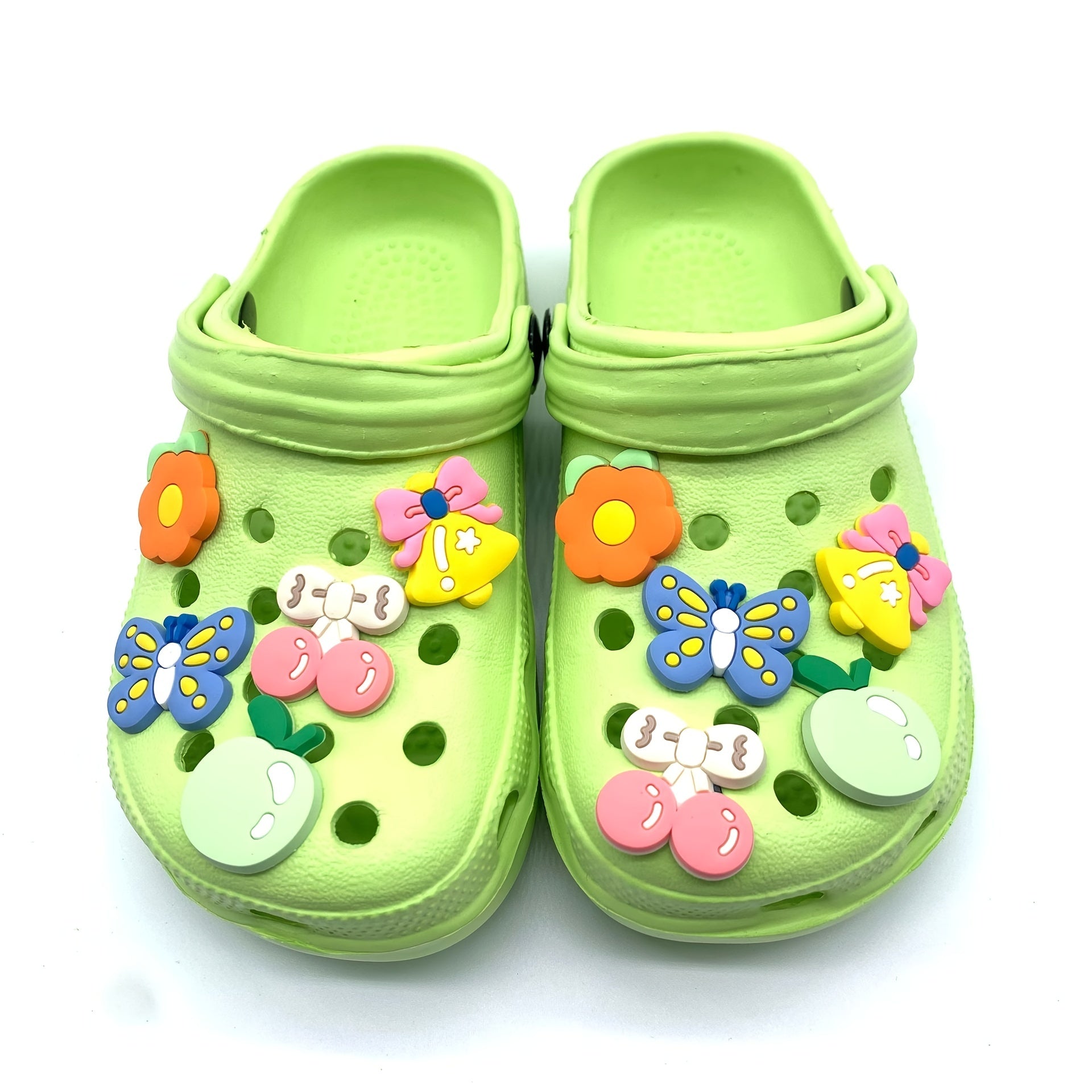 10pcs Shoe Charm Shoe Buckle Butterfly Cherry Shape DIY Accessories