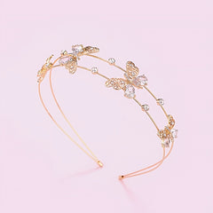 Metal Star Moon Crystal Hair Hoop Double Layer Headbands